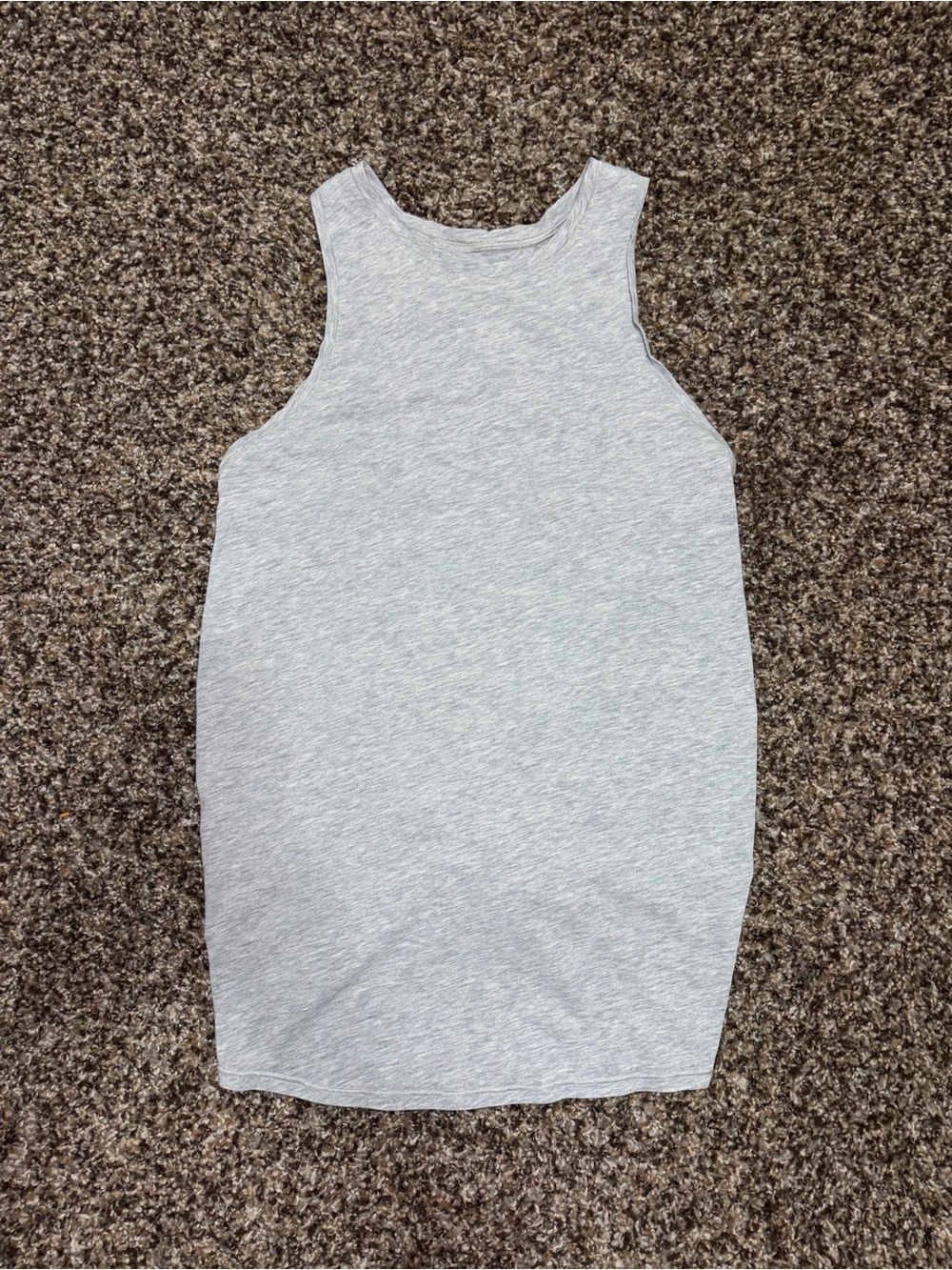 lululemon athletica Heather Light Gray High-Neck Tank